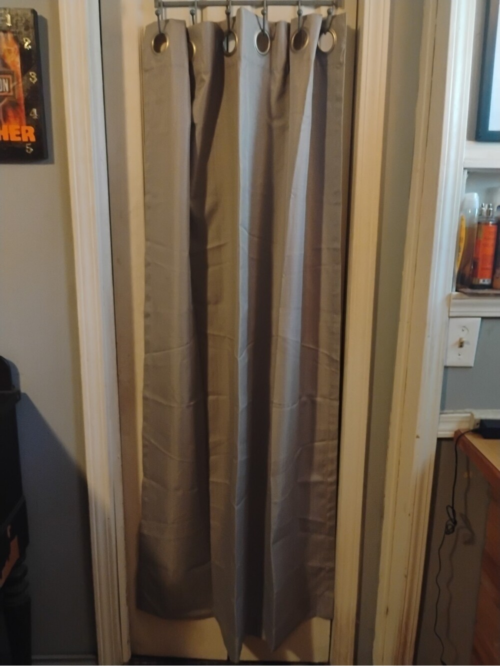 Mainstays Soft Silver Window Panel 37x63 Grommet Solid Gray Curtain Single